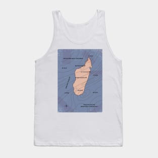 Madagascar Vintage weather map Tank Top